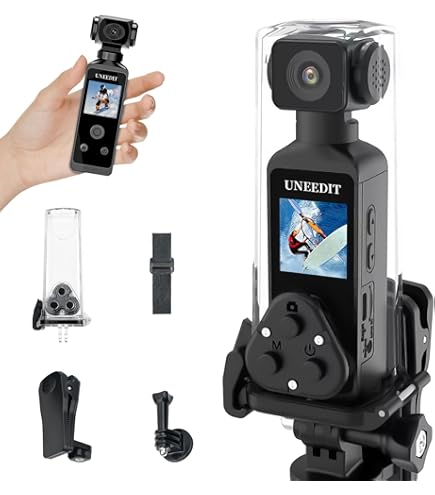 Amazon | ハンドヘルド 4K カメラ、ポケットサイズの 4K HD 270° 回転